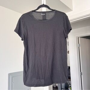 Quince Black Cotton Modal Blend Tee